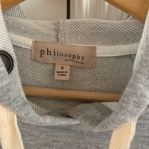 Philosophy hooded French terry shirt S - Picture 2 of 4